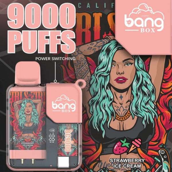 Bang Box 9000 Puffs 0% 2% 3% 5% Nikotin Genopladelig LED Pover Display Engangs Vape Engros - FishVape - 6