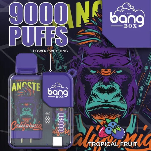 Bang Box 9000 Puffs 0% 2% 3% 5% Nikotin Genopladelig LED Pover Display Engangs Vape Engros - FishVape - 3