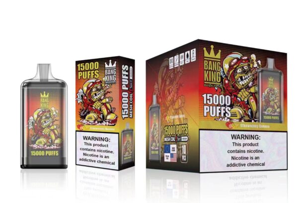 Bang King 15000 Puffs 0% 2% 3% 5% Vape reîncărcabil de unică folosință cu nicotină Comerț cu ridicata - FishVape - 15
