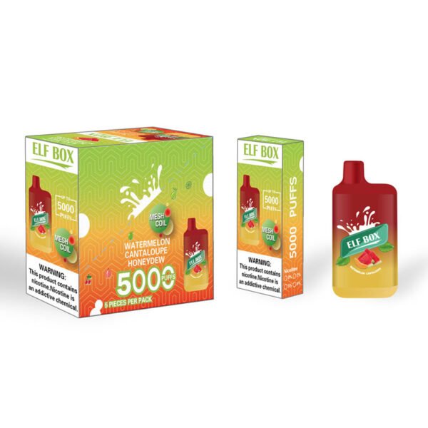 ELF BOX 5000 šluků 0% 2% 3% 5% Nikotinová jednorázová vapka Autentická E cigaretová pera Velkoobchod – FishVape – 10