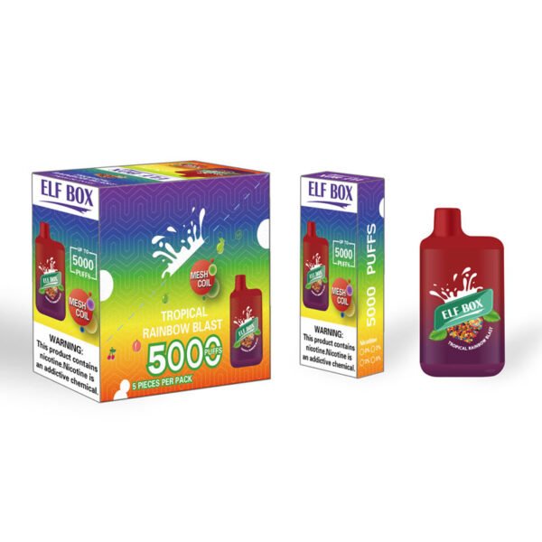 ELF BOX 5000 potahů 0% 2% 3% 5% Nikotinová jednorázová vapka Autentická E cigaretová pera Velkoobchod – FishVape – 8