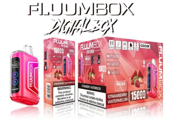 FluuM Digital Box TN 15000 Puffs 0% 2% 3% 5% Nicotine Rechargeable Disposable Vape Pen Pods E-Cigarette Wholesale - FishVape - 12