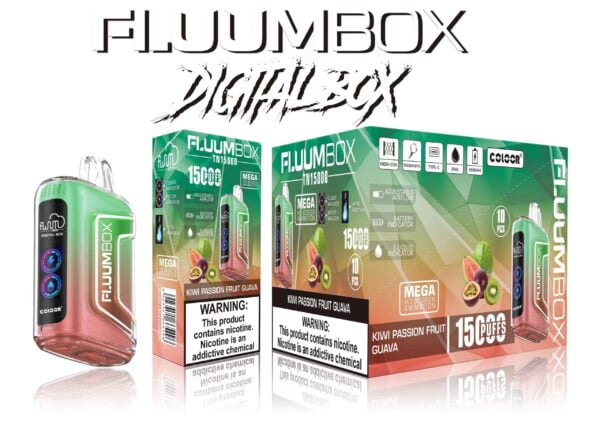 FluuM Digital Box TN 15000 Puffs 0% 2% 3% 5% Nicotine Rechargeable Disposable Vape Pen Pods E-Cigarette Wholesale - FishVape - 10