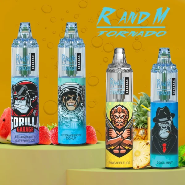 RandM Tornado 7000 Puffs 0% 2% 3% 5% Vente en gros de vape jetable à la nicotine - FishVape - 1