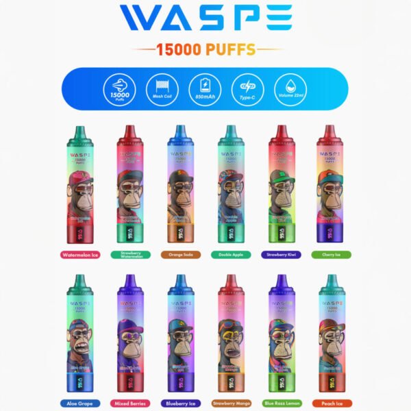 WASPE 15000 PUFFS 0% 2% 3% 5% Nicotine Disposable Vape Wholesale - FishVape - 2