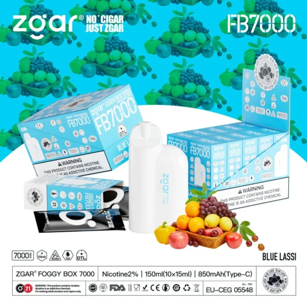 ZGAR FOGGY BOX 7000 Puffs 2% Nicotine Rechargeable Disposable Vape Wholesale - FishVape - 13