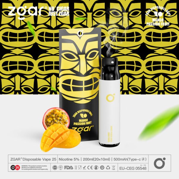 ZGAR ZG25 3000 Puffs 5% Никотиновая перезаряжаемая одноразовая капсула оптом - FishVape - 8