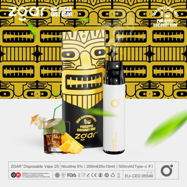 ZGAR ZG25 3000 Puffs 5% Никотиновая перезаряжаемая одноразовая капсула оптом - FishVape - 5