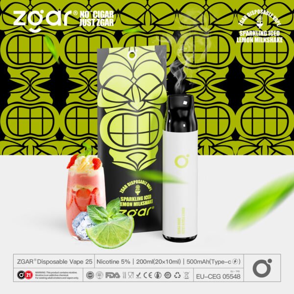 ZGAR ZG25 3000 Puffs 5% Никотиновая перезаряжаемая одноразовая капсула оптом - FishVape - 3