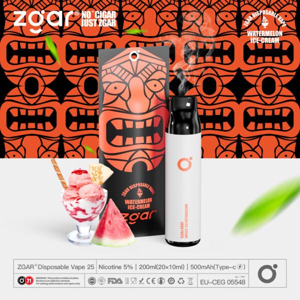 ZGAR ZG25 3000 Puffs 5% Никотиновая перезаряжаемая одноразовая капсула оптом - FishVape - 2