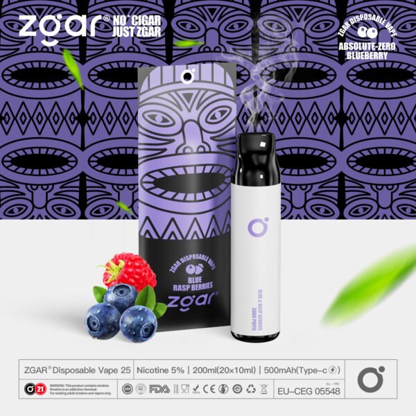 ZGAR ZG25 3000 Puffs 5% Никотиновая перезаряжаемая одноразовая капсула оптом - FishVape - 17
