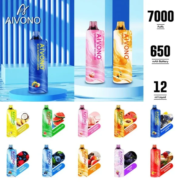 AIVONO AIM GUN 7000 Rookwolken 0% 2% 3% 5% Oplaadbare wegwerpvapes-pen met laag nicotinegehalte in bulk Koop groothandel - FishVape - 1