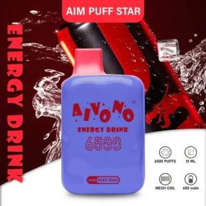 AIVONO AIM PUFFSTAR 6500 Puffs 0% 2% 5% Niskonikotynowy, jednorazowy, wielokrotnego ładowania Vapes Pen Luzem Kup hurtowo - FishVape - 14