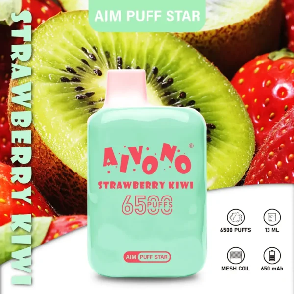 AIVONO AIM PUFFSTAR 6500 Puffs 0% 2% 5% Niskonikotynowy, jednorazowy, wielokrotnego ładowania Vapes Pen Luzem Kup hurtowo - FishVape - 7