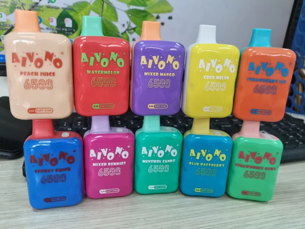 AIVONO AIM PUFFSTAR 6500 Puffs 0% 2% 5% Niskonikotynowy, jednorazowy, wielokrotnego ładowania Vapes Pen Luzem Kup hurtowo - FishVape - 1