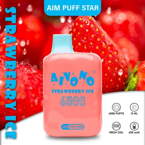 AIVONO AIM PUFFSTAR 6500 Puffs 0% 2% 5% Nikotynowy akumulator Jednorazowy długopis Vapes Kup hurtowo - FishVape - 10