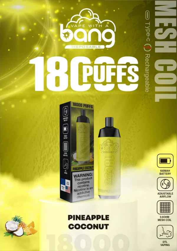 Bang Crown Bar 18000 Rookwolken 0% 2% 3% 5% Oplaadbare wegwerpvapes-pen met laag nicotinegehalte Bulk kopen groothandel - FishVape - 9