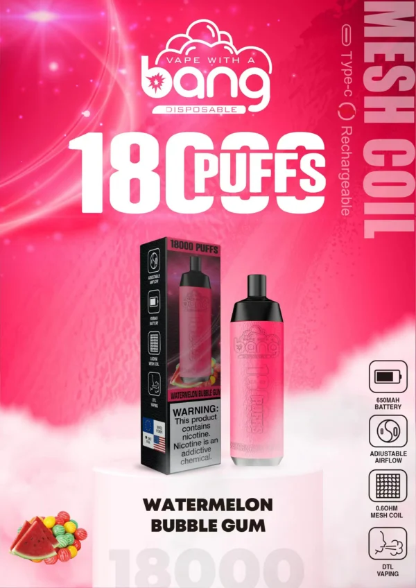 Bang Crown Bar 18000 Rookwolken 0% 2% 3% 5% Oplaadbare wegwerpvapes-pen met laag nicotinegehalte Bulk Koop groothandel - FishVape - 14