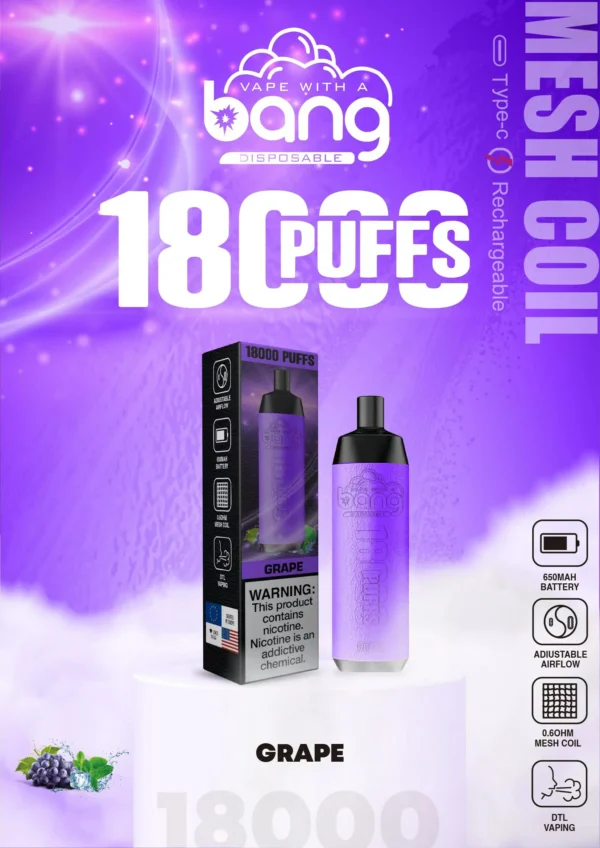Bang Crown Bar 18000 Rookwolken 0% 2% 3% 5% Oplaadbare wegwerpvapes-pen met laag nicotinegehalte Bulk Koop groothandel - FishVape - 12