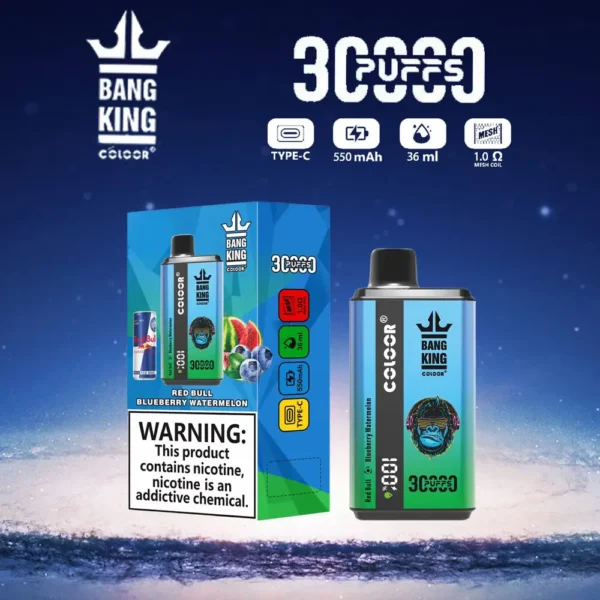 Bang King 30000 Puffs Double Saveur 0% 2% 3% 5% Stylo vape jetable rechargeable à faible teneur en nicotine en vrac Acheter en gros - FishVape - 2