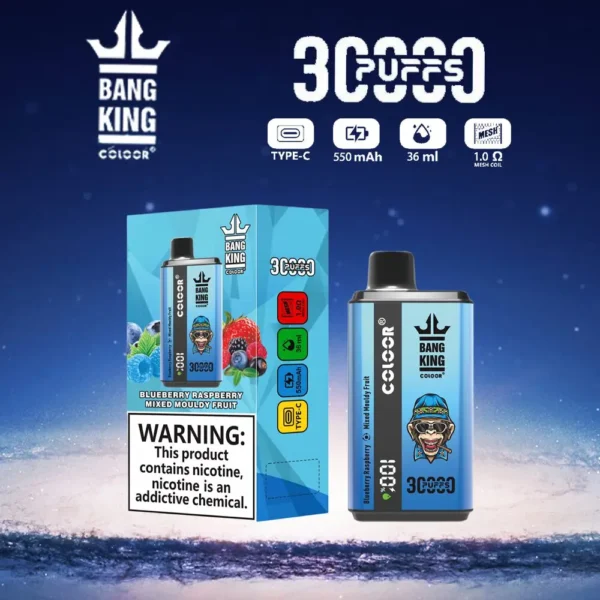 Bang King 30000 Puffs Double Saveur 0% 2% 3% 5% Stylo vape jetable rechargeable à faible teneur en nicotine en vrac Acheter en gros - FishVape - 4