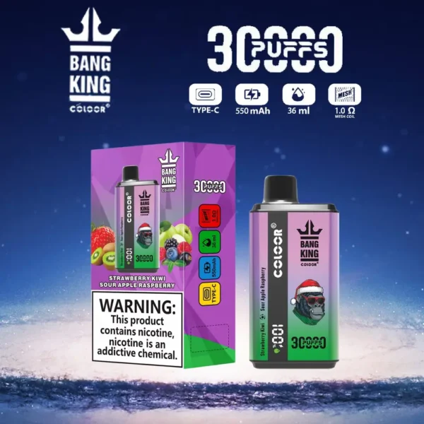 Bang King 30000 Puffs Double Saveur 0% 2% 3% 5% Stylo vape jetable rechargeable à faible teneur en nicotine en vrac Acheter en gros - FishVape - 5