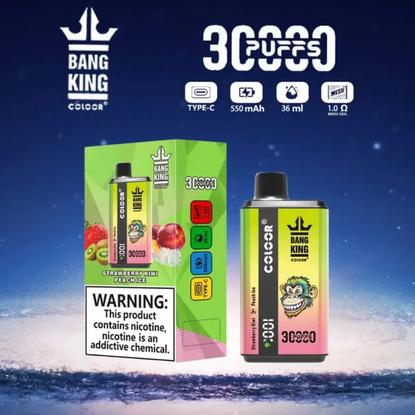 Bang King 30000 Puffs Double Saveur 0% 2% 3% 5% Stylo vape jetable rechargeable à faible teneur en nicotine en vrac Acheter en gros - FishVape - 6