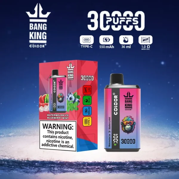 Bang King 30000 Puffs Double Saveur 0% 2% 3% 5% Stylo vape jetable rechargeable à faible teneur en nicotine en vrac Acheter en gros - FishVape - 9