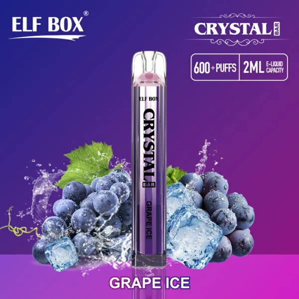 ELF BOX CRYSTAL BAR 600 Puffs 0% 2% 5% Nicotine Vape jetable rechargeable en vrac Acheter en gros - FishVape - 6