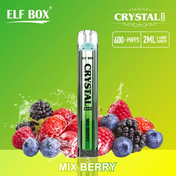 ELF BOX CRYSTAL BAR 600 Puffs 0% 2% 5% Nicotine Vape jetable rechargeable en vrac Acheter en gros - FishVape - 8