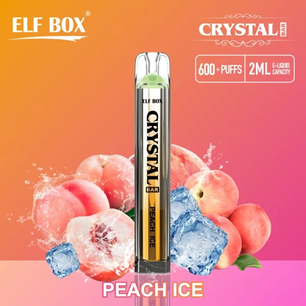 ELF BOX CRYSTAL BAR 600 Puffs 0% 2% 5% Nicotine Vape jetable rechargeable en vrac Acheter en gros - FishVape - 9