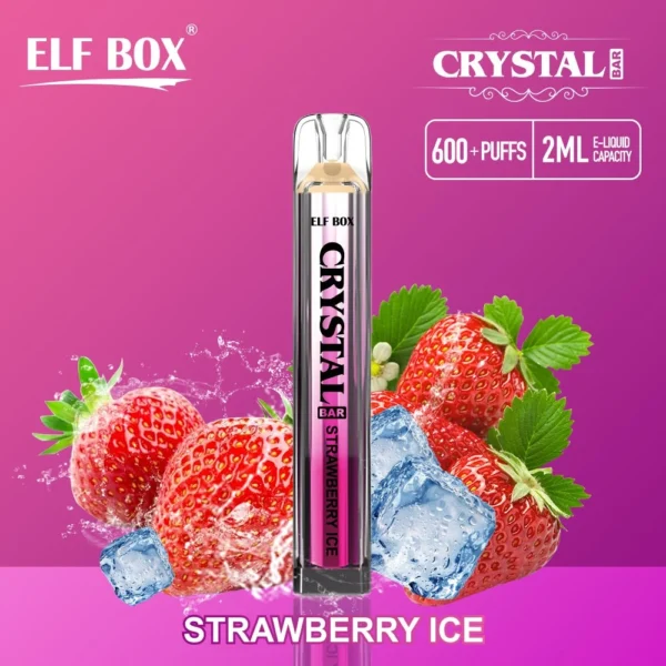 ELF BOX CRYSTAL BAR 600 Puffs 0% 2% 5% Nicotine Vape jetable rechargeable en vrac Acheter en gros - FishVape - 10