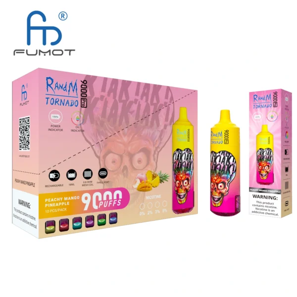 RandM Tornado 9000 PRO Puffs 0% 2% 3% 5% Basso contenuto di nicotina alla rinfusa Acquista Vape monouso ricaricabile all'ingrosso - FishVape - 6