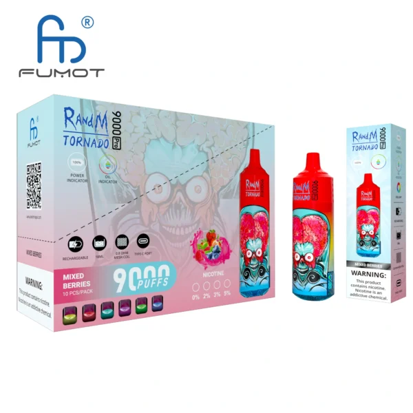 RandM Tornado 9000 PRO Puffs 0% 2% 3% 5% Basso contenuto di nicotina alla rinfusa Acquista Vape monouso ricaricabile all'ingrosso - FishVape - 3