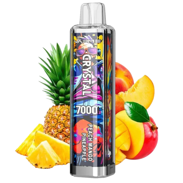 Vapme Crystal 7000 Puffs 2% 5% Nicotine Rechargeable Disposable Vapes Bulk buy Wholesale - FishVape - 4