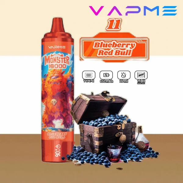 Vapme Monster 16000 Puffs 2% 5% Nicotina recarregável Vapes descartáveis ​​em massa comprar atacado - FishVape - 4