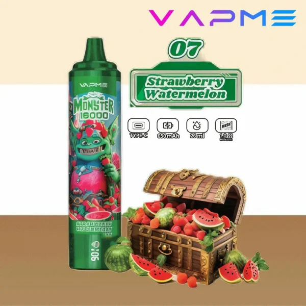 Vapme Monster 16000 Puffs 2% 5% Nicotina recarregável Vapes descartáveis ​​em massa comprar atacado - FishVape - 5