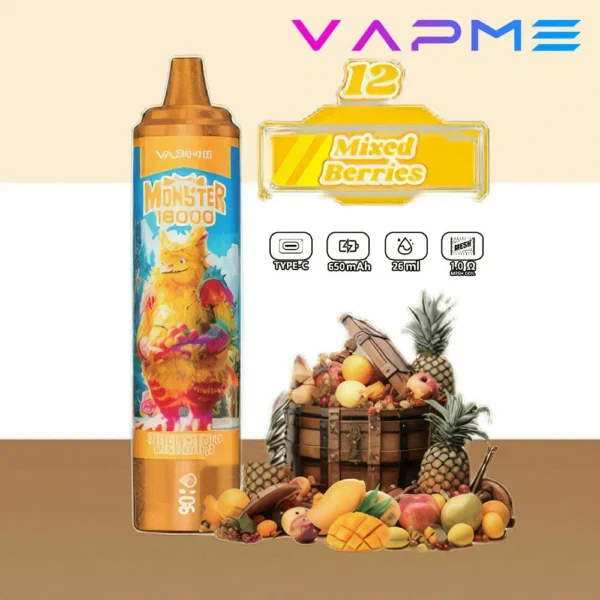 Vapme Monster 16000 Puffs 2% 5% Nicotina recarregável Vapes descartáveis ​​em massa comprar atacado - FishVape - 7