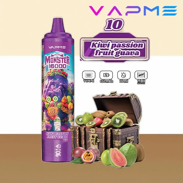Vapme Monster 16000 Puffs 2% 5% Nicotina recarregável Vapes descartáveis ​​em massa comprar atacado - FishVape - 11