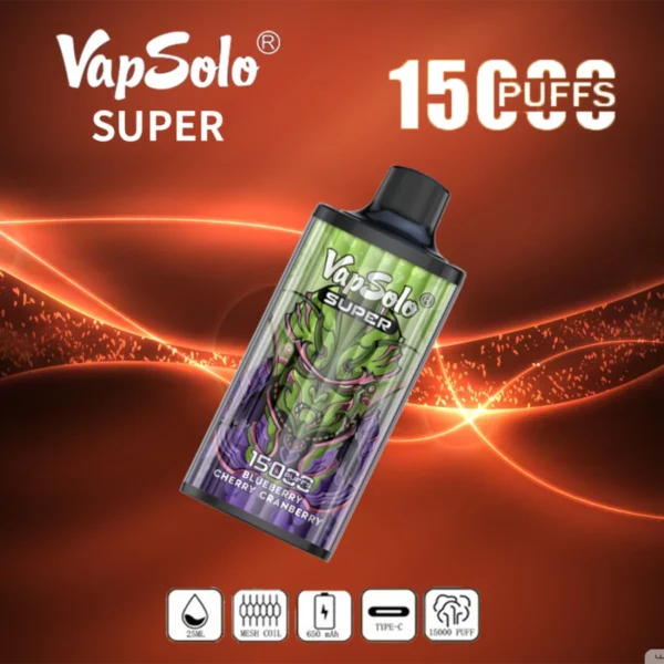 Vapsolo Super 15000 Rookwolken 2% 5% Laag nicotinegehalte Bulk Koop oplaadbare wegwerpvapes-pen groothandel - FishVape - 14