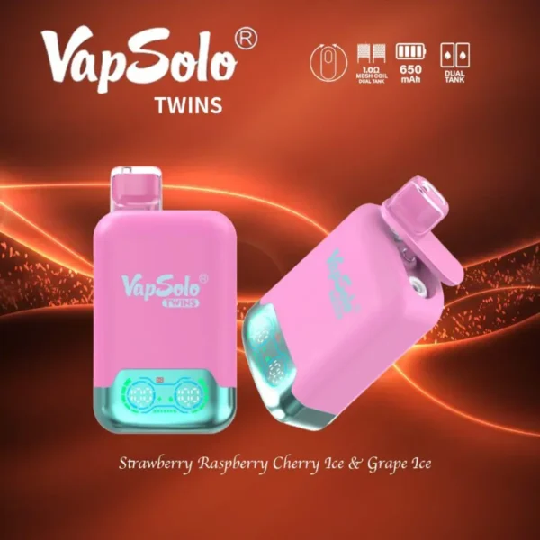 VapSolo Twins 20000 Puffar 2% 5% Uppladdningsbara engångsvapes med låg nikotinhalt Penna Bulk Köp Partihandel - FishVape - 6