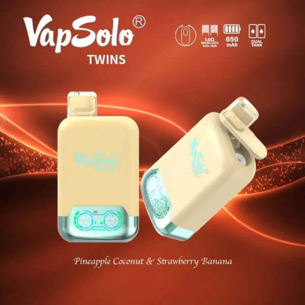 VapSolo Twins 20000 Puffar 2% 5% Uppladdningsbara engångsvapes med låg nikotinhalt Penna Bulk Köp Partihandel - FishVape - 8
