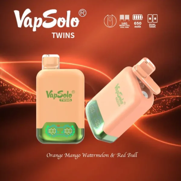 VapSolo Twins 20000 Puffar 2% 5% Uppladdningsbara engångsvapes med låg nikotinhalt Penna Bulk Köp Partihandel - FishVape - 9