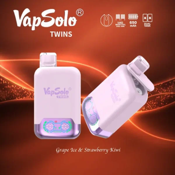 VapSolo Twins 20000 Puffar 2% 5% Uppladdningsbara engångsvapes med låg nikotinhalt Penna Bulk Köp Partihandel - FishVape - 11