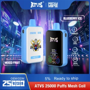 ATVS 25000 Puffs Dual Mesh 5% Penna per vaporizzatori usa e getta ricaricabile a basso contenuto di nicotina Acquista all'ingrosso - FishVape - 16