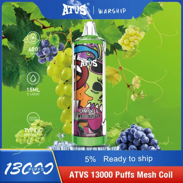 Atvs 13000 Puffs 5% Baixa Nicotina Recarregável Vapes Canetas Descartáveis ​​Comprar Atacado - FishVape - 11