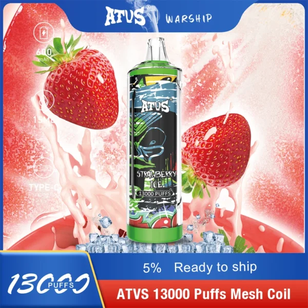 Atvs 13000 Puffs 5% Caneta Vapes descartáveis ​​recarregáveis ​​com baixo teor de nicotina em massa Compre no atacado - FishVape - 10