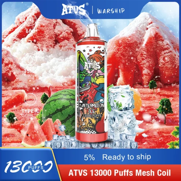 Atvs 13000 Puffs 5% Caneta Vapes descartáveis ​​recarregáveis ​​com baixo teor de nicotina em massa Comprar no atacado - FishVape - 9