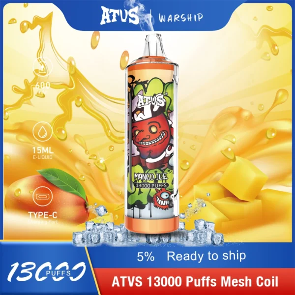 Atvs 13000 Puffs 5% Baixa Nicotina Recarregável Vapes Canetas Descartáveis ​​Comprar Atacado - FishVape - 8