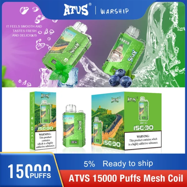 Atvs 15000 Puffs 5% Oplaadbare wegwerpvapes-pen met laag nicotinegehalte, bulk kopen groothandel - FishVape - 11